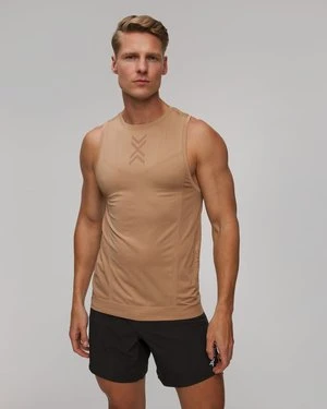 Singlet Biegowy Męska X-bionic Xceed Run Tank Top Beżowo-brązowy