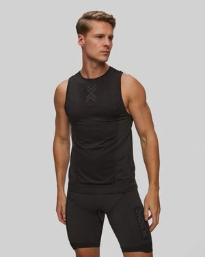 Singlet Biegowy Męska X-bionic Xceed Run Tank Top Czarno-szary