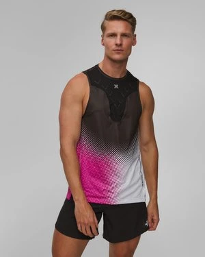 Singlet Biegowy Unisex X-bionic Corefusion Run Tank Czarno-różowo-biały