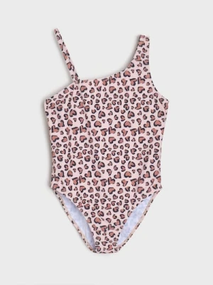 Sinsay - Asymetryczny strój kąpielowy w panterkę - wielobarwny