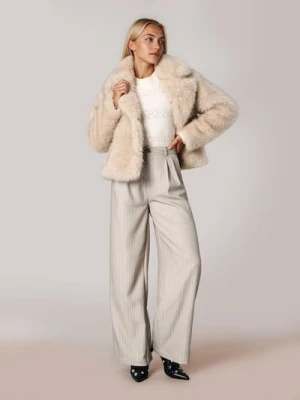 Sinsay - Ażurowy sweter z domieszką wełny - kremowy