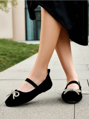 Sinsay - Baleriny z kokardą - czarny