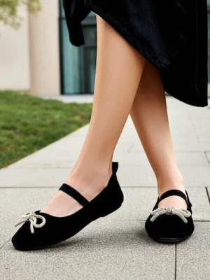 Sinsay - Baleriny z kokardą - czarny