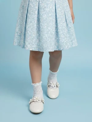 Sinsay - Baleriny z kwiatową aplikacją 3D - biały