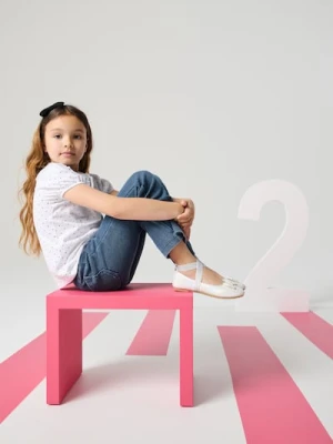 Sinsay - Baleriny z ozdoną kokardą - biały