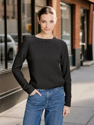 Sinsay - Basic sweter z długimi rękawami - czarny