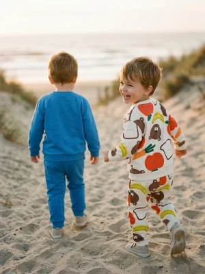 Sinsay - Bawełniana bluza crewneck 2 pack - kremowy