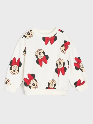 Sinsay - Bawełniana bluza crewneck Minnie Mouse - kremowy