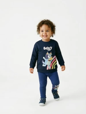 Sinsay - Bawełniana bluza crewneck z nadrukiem Bluey - granatowy