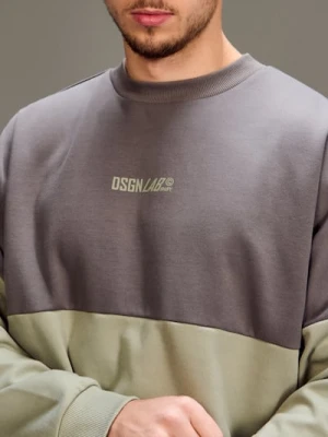 Zdjęcie produktu Sinsay - Bawełniana bluza crewneck z napisem - zielony