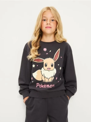Sinsay - Bawełniana bluza crewneck ze wzorem Pokemon 2 pack - szary