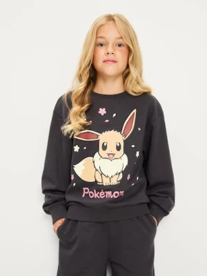Sinsay - Bawełniana bluza crewneck ze wzorem Pokemon 2 pack - szary