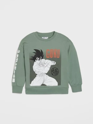 Sinsay - Bawełniana bluza Dragon Ball - green spruce