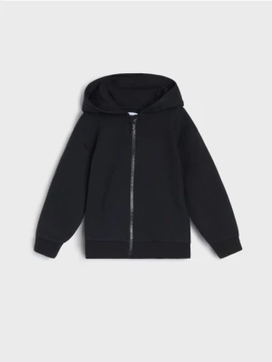 Sinsay - Bawełniana bluza hoodie - czarny