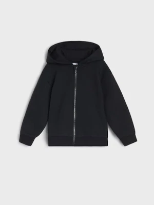 Sinsay - Bawełniana bluza hoodie - czarny