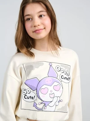 Sinsay - Bawełniana bluza Kuromi - kremowy