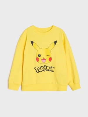 Sinsay - Bawełniana bluza Pokémon - żółty
