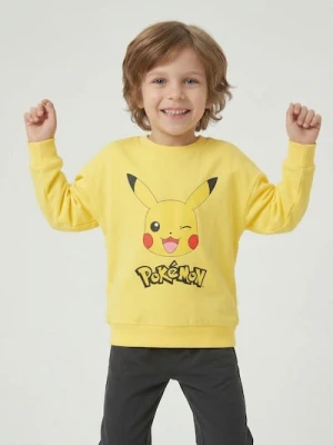 Sinsay - Bawełniana bluza Pokémon - żółty