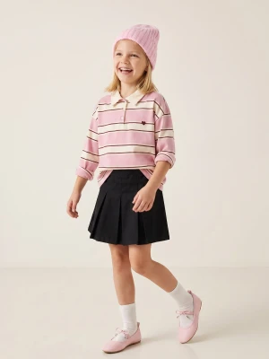 Sinsay - Bawełniana bluza polo w paski z dzianiny terry - wielobarwny