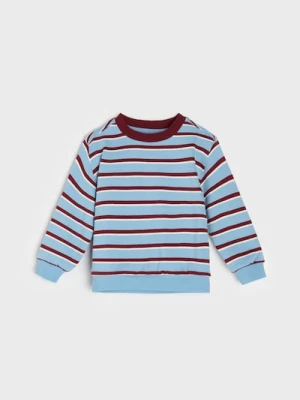 Sinsay - Bawełniana bluza w paski - wielobarwny