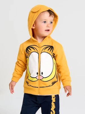 Sinsay - Bawełniana bluza z nadrukiem Garfield - pomarańczowy