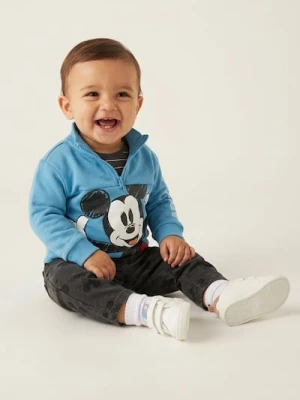 Sinsay - Bawełniana bluza z nadrukiem Mickey Mouse - niebieski