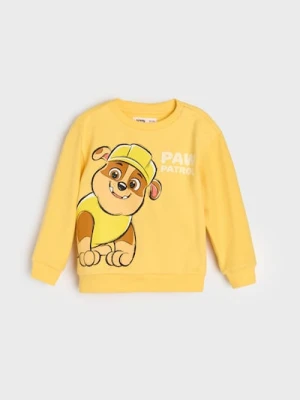 Sinsay - Bawełniana bluza z nadrukiem Paw Patrol - kremowy