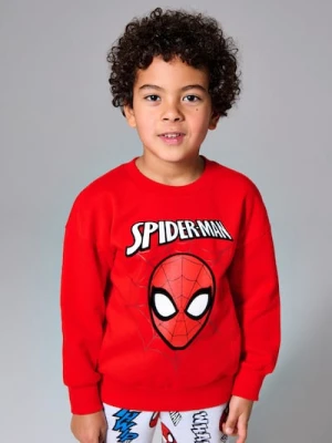 Sinsay - Bawełniana bluza z nadrukiem Spider-Man - czerwony
