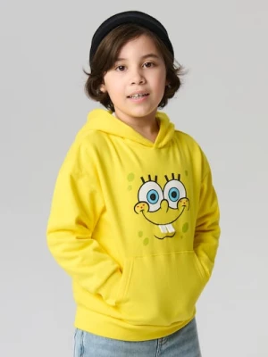 Sinsay - Bawełniana bluza z nadrukiem SpongeBob - żółty