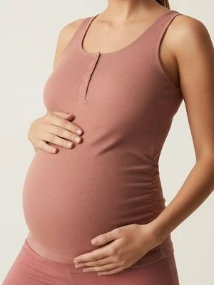 Sinsay - Bawełniana bluzka na ramiączkach - różowy