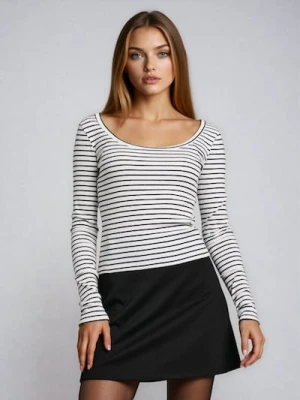 Sinsay - Bawełniana bluzka z długim rękawem - wielobarwny