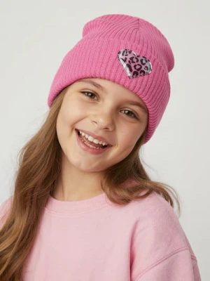 Sinsay - Bawełniana czapka beanie - różowy