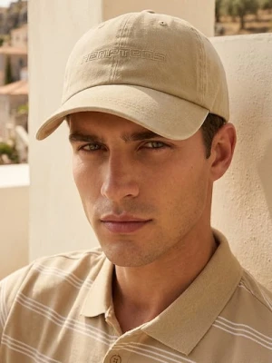 Sinsay - Bawełniana czapka z daszkiem - beżowy