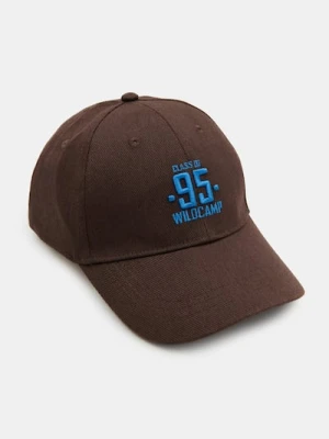 Sinsay - Bawełniana czapka z daszkiem - brązowy