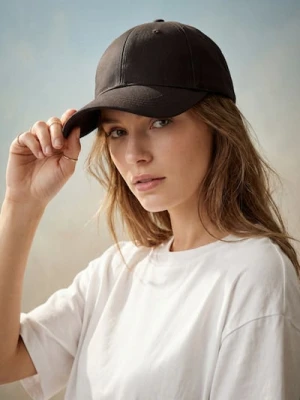 Sinsay - Bawełniana czapka z daszkiem - brązowy