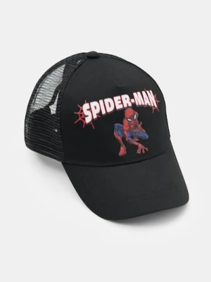 Sinsay - Bawełniana czapka z daszkiem Spider-Man - czarny