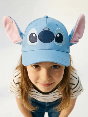 Sinsay - Bawełniana czapka z daszkiem Stitch - niebieski