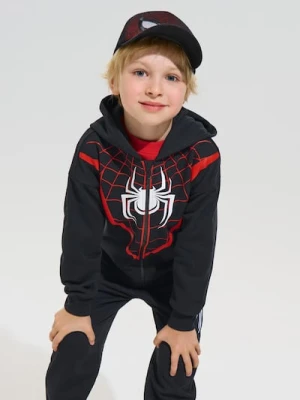 Sinsay - Bawełniana czapka z daszkiem z odblaskowymi elementami Spider-Man - czarny