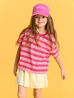 Sinsay - Bawełniana czapka z haftowanym napisem "New York" - różowy