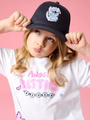 Sinsay - Bawełniana czapka z naszywką Stitch - szary