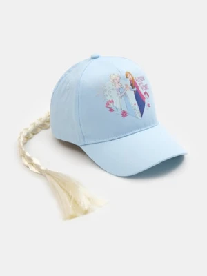 Sinsay - Bawełniana czapka z warkoczem Frozen - błękitny