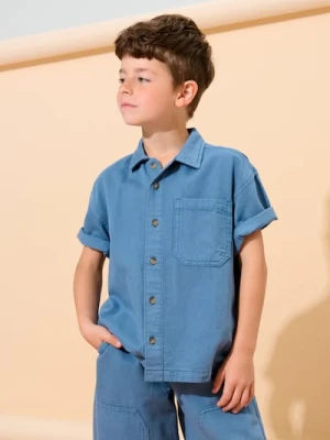 Sinsay - Bawełniana koszula - mid blue