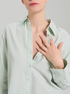 Sinsay - Bawełniana koszula oxford - zielony