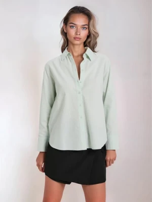 Sinsay - Bawełniana koszula oxford - zielony