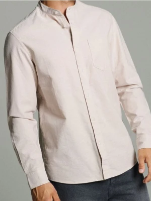 Sinsay - Bawełniana koszula regular fit - beżowy