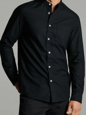 Sinsay - Bawełniana koszula regular fit - czarny