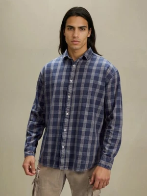 Sinsay - Bawełniana koszula w kratę - szary