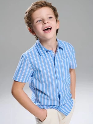 Sinsay - Bawełniana koszula w paski - mid blue