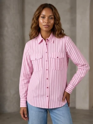 Sinsay - Bawełniana koszula w paski - wielobarwny