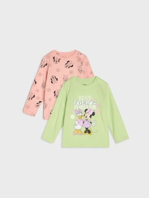 Sinsay - Bawełniana koszulka 2 pack Disney - zielony